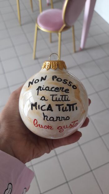 Palla in ceramica siciliana "NON POSSO PIACERE MICA A TUTTI"